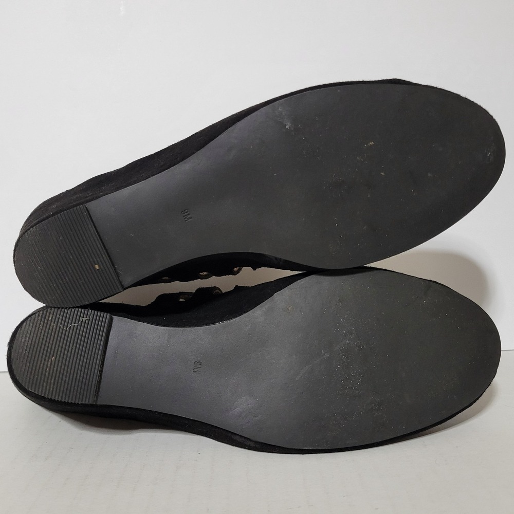 Jeffrey Campbell Edna Black Suede Cut Out Wedge Pumps Size 9M - Picture 7 of 8